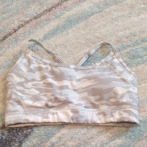 Alphalete Camo Sports Bra Strappy Light Color